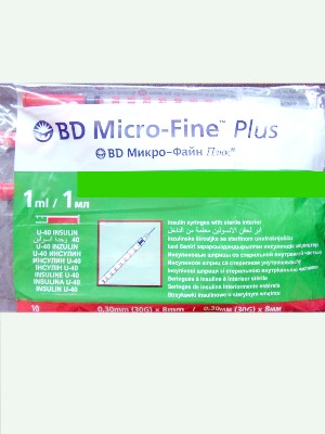 STRZYKAWKI INSULINOWE BD Microfine+ U-40 1ml 10szt