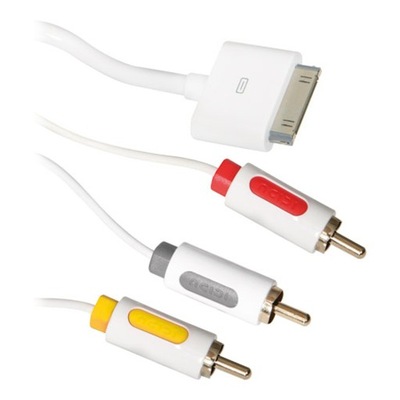 KABEL iPod iPhone iPad 3x RCA audio wideo 2m ICIDU