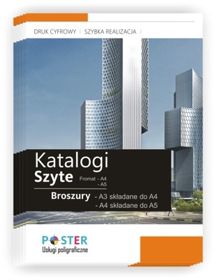 KATALOG BROSZURA FOLDER A5 20 str 50 szt 130/200g