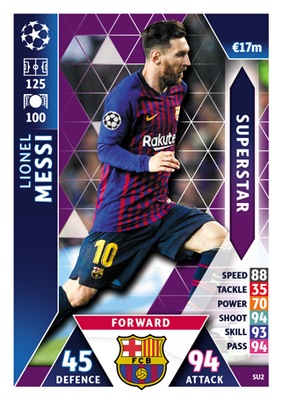 karta Champions league 2018/19 SU2. Lionel Messi