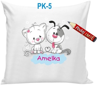 Poduszka Kotek z Imieniem Twojego dziecka Kot