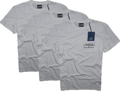 LEE koszulki 3w1 t-shirt biała trójpak S