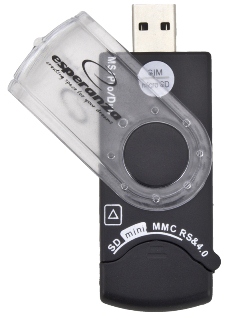 FAJNY Czytnik kart SD microSD SDHC EsperanzA