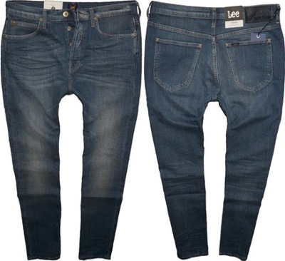 LEE HEATH jeansy extreme tapered wycierane W30 L32