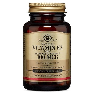 SOLGAR Vitamin K2 MK7 100mcg Witamina K2 MK-7 Natto 50 Kapsułek