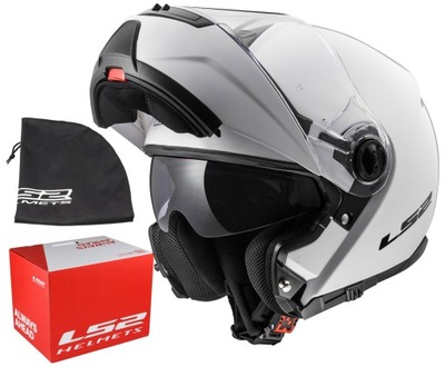 KASK LS2 FF325 STROBE SOLID WHITE BLENDA FLIPUP XS