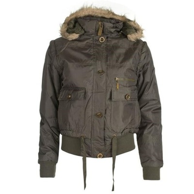 KUM1062 LEE COOPER kurtka bomber 2w1 36/S zieleń