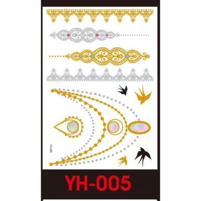 Tatuaże metalic złote srebrne FLASH TATTO YH-005