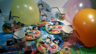Szałowe urodziny zestaw Pirat 37 szt Party