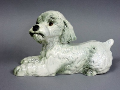 Duża figurka szczeniak spaniel porcelana Goebel