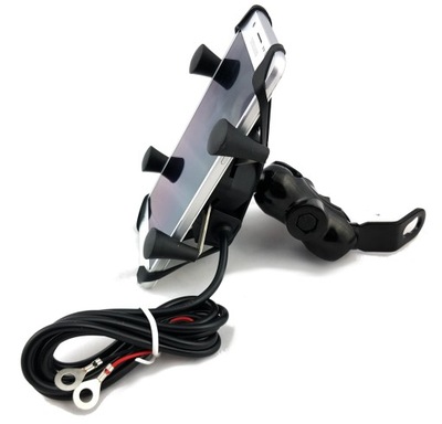 FOR MOTORCYCLE BRACKET X ON PHONE MIRROR CHARGER LATWY IN MOUNTING STABILNY  