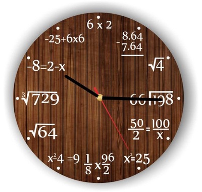 Zegar ścienny matematyka prezent dla nauczyciela