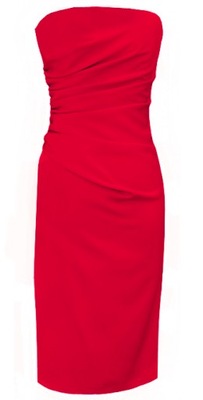 Camill 180 czerwona ołówkowa sukienka 50 24H