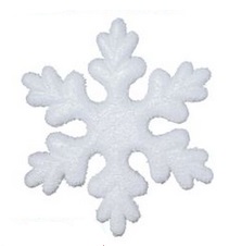 Płatki śniegu styropianowe 7,5cm 2 szt. dekoracje