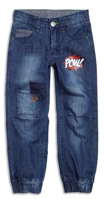 KappAhl joggery spodnie jeansy POW aplikacje r 92