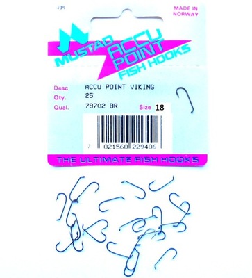 WYPRZEDAŻ MAGAZYNU Mustad VIKING 25szt r.18