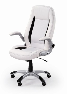 Fotel biurowy SATURN biały krzesło obrotowe