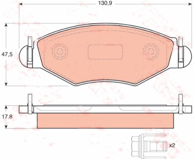 PADS FRONT PEUGEOT 206 306 1993-07 (MP420.1) - milautoparts-fr.ukrlive.com