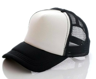 KLASYCZNA CZAPKA Z DASZKIEM SIATKA TRUCKER CZARNA