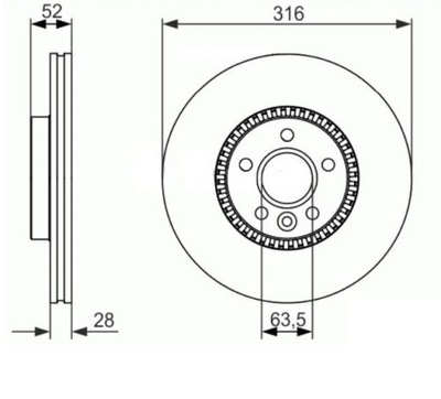 DISCS MIKODA 0751 VOLVO V70 III XC70 II FRONT 316 - milautoparts-fr.ukrlive.com