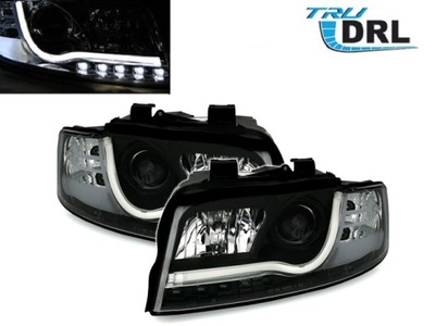 FEUX AUDI A4 B6 00-04 TUBE LIGHTS BLACK TRU DRL - milautoparts-fr.ukrlive.com