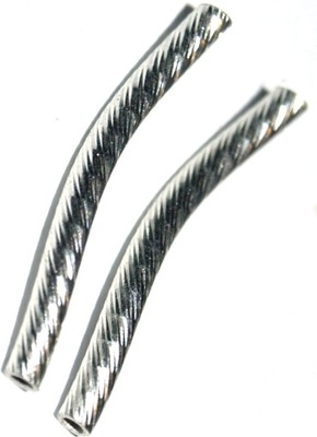 Rurka srebro Diamentowana skręcona 2cm/2mm/0,8mm