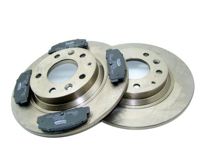 Гальмівні диски x2 + гальмівні колодки mazda 6 gg gh gy premacy задня фото №1