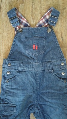 spodnie ogrodniczki jeansowe 86 12-18 mcy