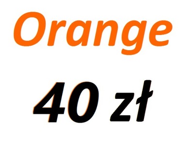 Doładowanie Orange 40 zł Kod Doładowania Tekstowy