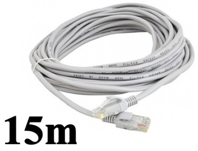 KABEL INTERNETOWY UTP LAN RJ45 CAT5E 15m