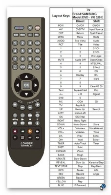 PILOT SAMSUNG COMBO DVD-VR320E DVD-VR3** recorder