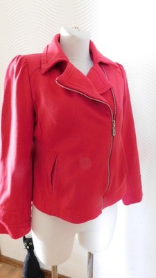 Kurtka ramoneska zip 40/42 L/XL malinowa