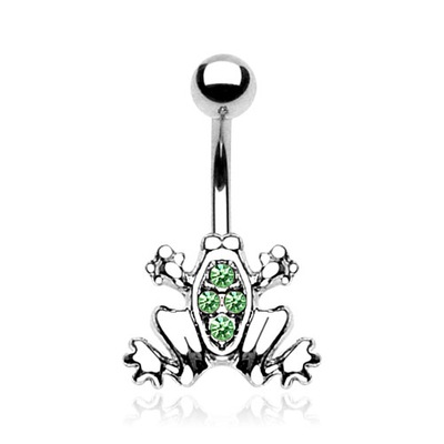 PIERCING KOLCZYK DO PĘPKA ŻABA ŻABKA