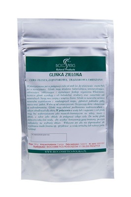 Biocosmetics glinka zielona 100 g maseczka