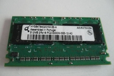Oryginalna pamięć 512 MB MicroDIMM