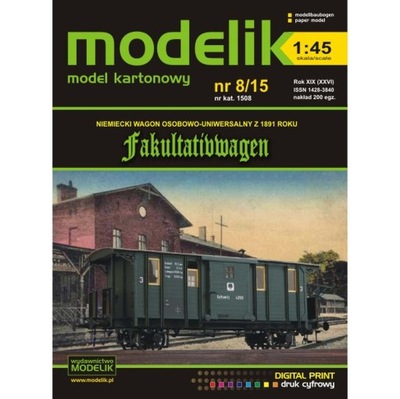 Modelik 8/15 Niemiecki wagon FAKULTATIVWAGEN 1:45