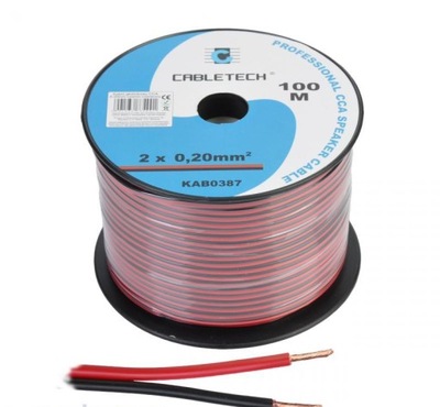 Przewód kabel głośnikowy CCA 0.20mm Cabletech