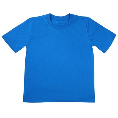 Gładka niebieska koszulka t-shirt *140* Gracja