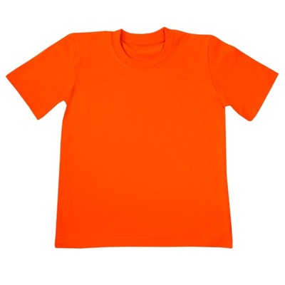 Gładka pomarańczowa koszulka t-shirt *86* Gracja