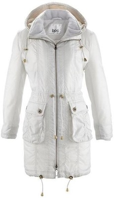 KUM0170 BONPRIX Kurtka Parka 36 EU / S srebrna