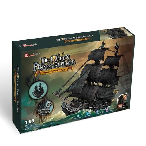 3D-пазл Cubic Fun Пиратский корабль Месть королевы Анны XL 328 деталей