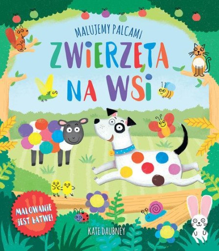 Детская книга. Животные в деревне — рисунок пальцами Кейт Добни