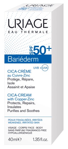 Uriage Bariederm Cica SPF50+ регенерирующий крем