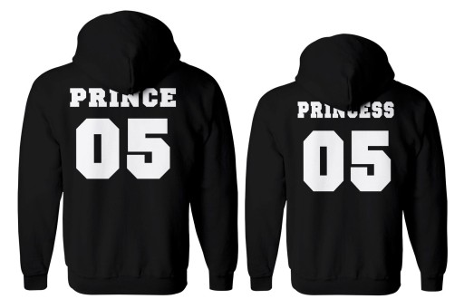 кофты для пар с капюшонами PRINCE и PRINCESS размер XXL