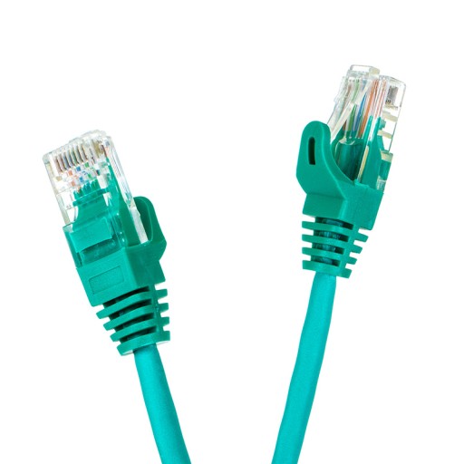 Сетевой кабель PatchCord Cat 5e RJ45, 3 Мб, зеленый