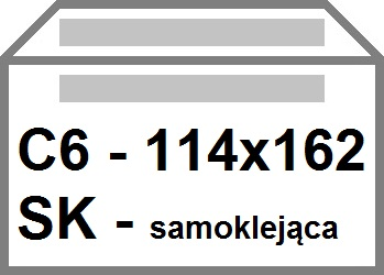 Конверты офисные самоклеющиеся C6 SK, белые, 50 шт.