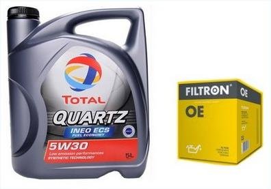 TOTAL OIL 5W30 5L + ФИЛЬТР ФИЛЬТРОН PEUGEOT 1.6 HDI