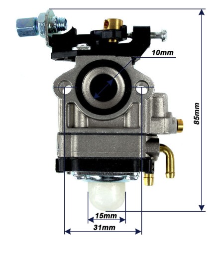 КАРБЮРАТОР КИТАЙСКОГО БЕНЗИНОВОГО ТРИВЕРА, ГОРЛО 10мм