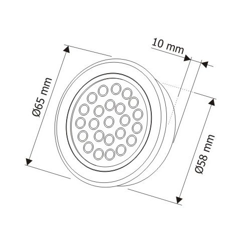 Встраиваемый светильник OVAL LED 2Вт 12В/DC #988