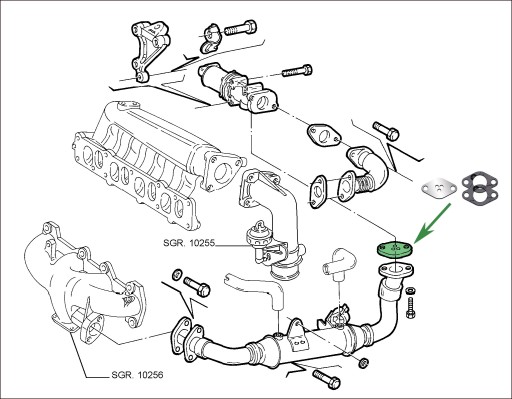 Заглушка EGR 1.9 2.4JTD ALFA ROMEO 147 156 159 166